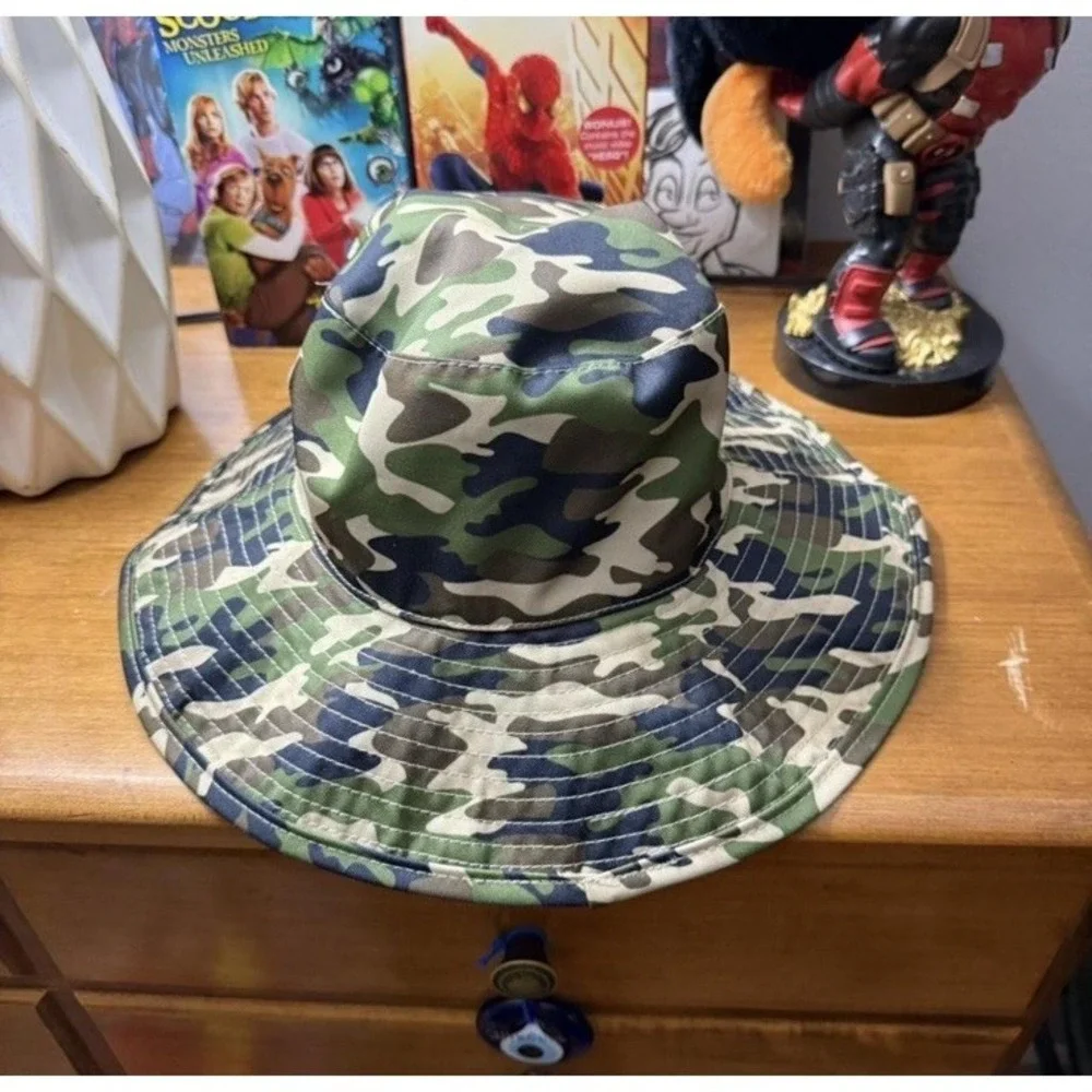 Kids Camo Bucket Hat Youth Toddler Boys‎ Girls Sun Protection Safari Fishing Cap